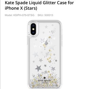 Kate Spade - iPhone X - Silver & Gold Stars Case